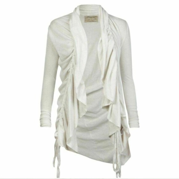 AllSAINTS CARDIGN 12 SPITALFIELDS WOOL BLEND PLUME CARDIGAN ASSYMETRIC - Picture 4 of 12